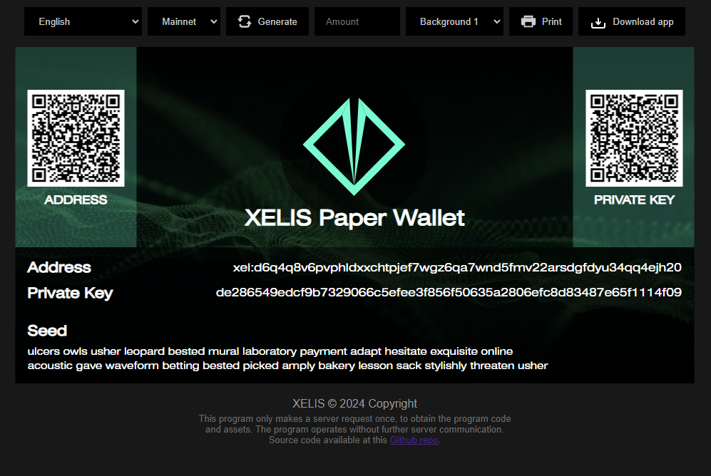 Paper Wallet